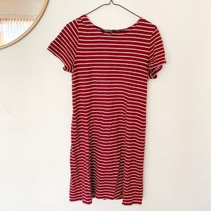 Red striped dress